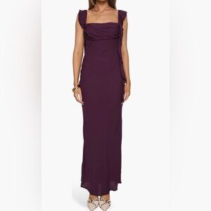 Lanai Ruffle Petal & Pup Plum Dress